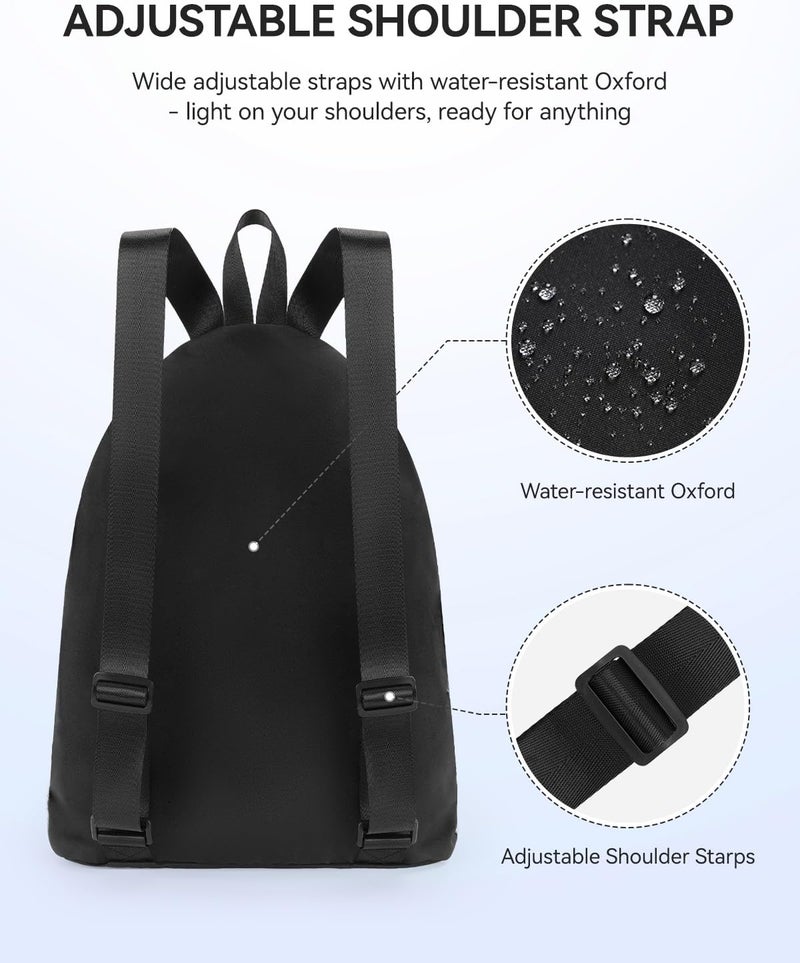 WANDF Swim Bag Mesh Drawstring Backpack with Wet Pocket Beach Bag for Swimming Pool Gym Workout Men and Women - Image 5
